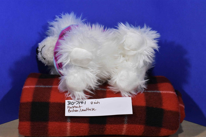 Battat Pucci Pups Bichon Frise Puppy Dog in Pink and Blue Cape Coat Plush