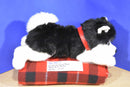 Stuffed Animal House Black and White Husky Plush