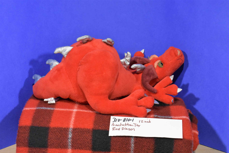 Manhattan Toy Red and Silver Dragon Plush