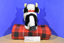 Russ Diddle Black and White Holstein Cow With Bell Plush