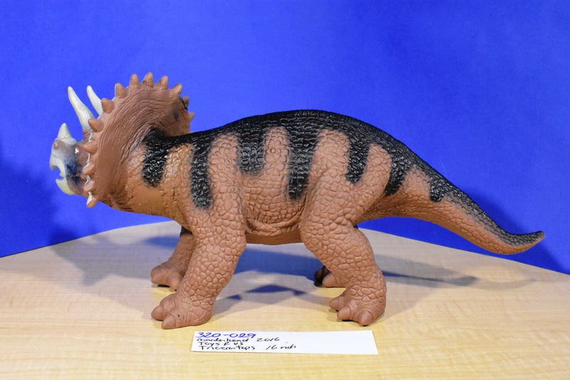 Toys R Us Maidenhead Brown and Black Rubber Triceratops 2016