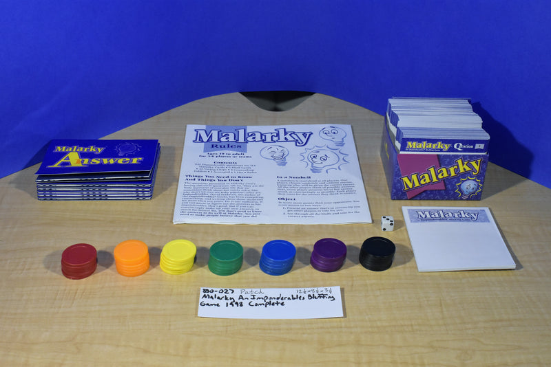 Patch 1998 Malarky An Imponderables Bluffing Game