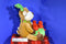 Avon Musical Reindeer Chirping Red Cardinals Deck the Halls Plush