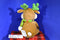 Avon Musical Reindeer Chirping Red Cardinals Deck the Halls Plush
