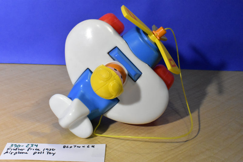 Fisher Price Little People 1980 Airplane Pull Toy 171