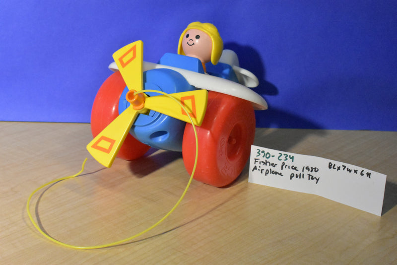 Fisher Price Little People 1980 Airplane Pull Toy 171