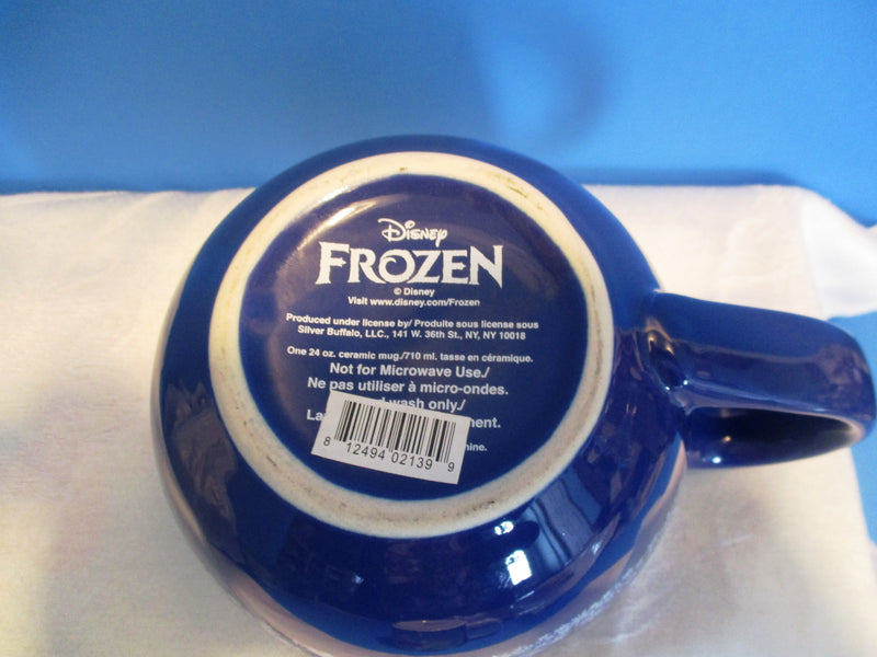 Silver Buffalo Disney Frozen Elsa With Snowflakes Blue 24 oz. Mug Cup