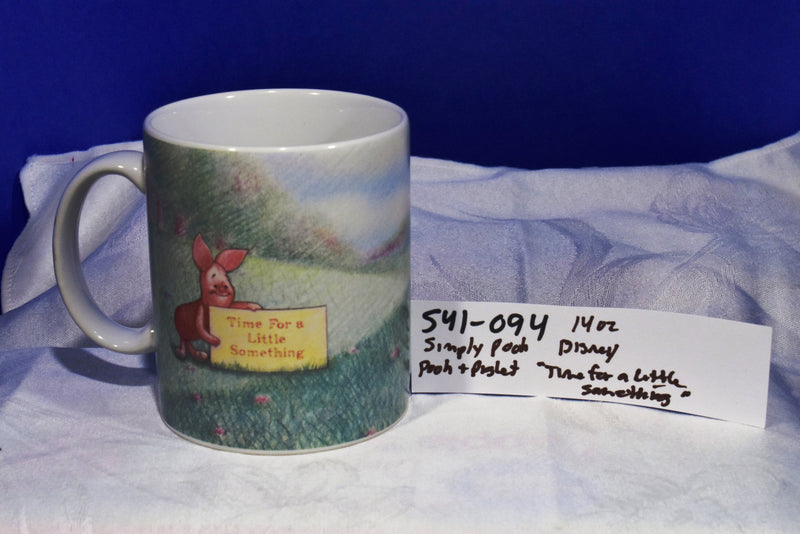 Disney Simply Pooh and Piglet in Field of Flowers 14 oz. ceramic Mug Cup