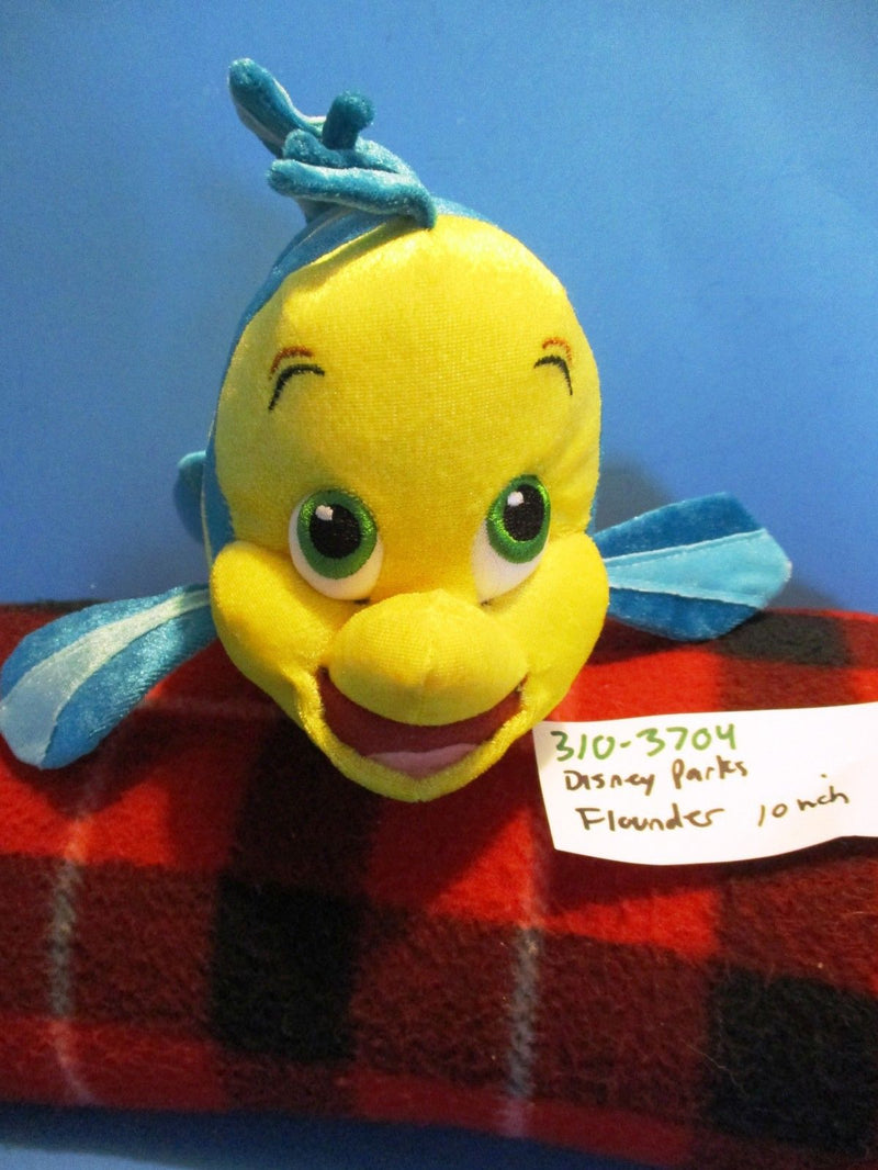 Disney Parks Little Mermaid Flounder Yellow and Blue Fish Plush
