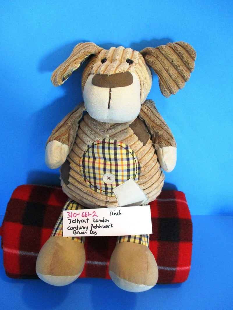 Jellycat London Cordy Roy Corduroy Patches Patchwork Dog Beanbag Plush