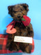 Hallmark Chocolate Brown Teddy Bear with Red Rose Beanbag Plush