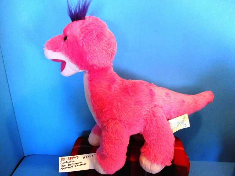 Build-A-Bear Brontosaurus Apatasaurus Diplodocus Pink Purple Dinosaur Plush