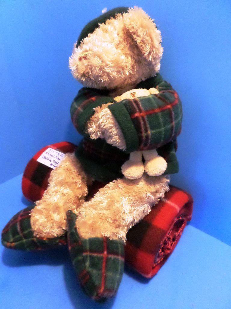 Animal Adventure Bedtime Teddy Bear in Pajamas Beanbag Plush