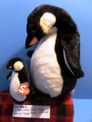 Ty Beanie Buddy 2007 and Baby 2005 Admiral Emperor Penguin Beanbag Plushes