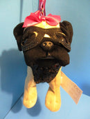 Poochie and Co. Pug Black Sequins Plush Bag Purse