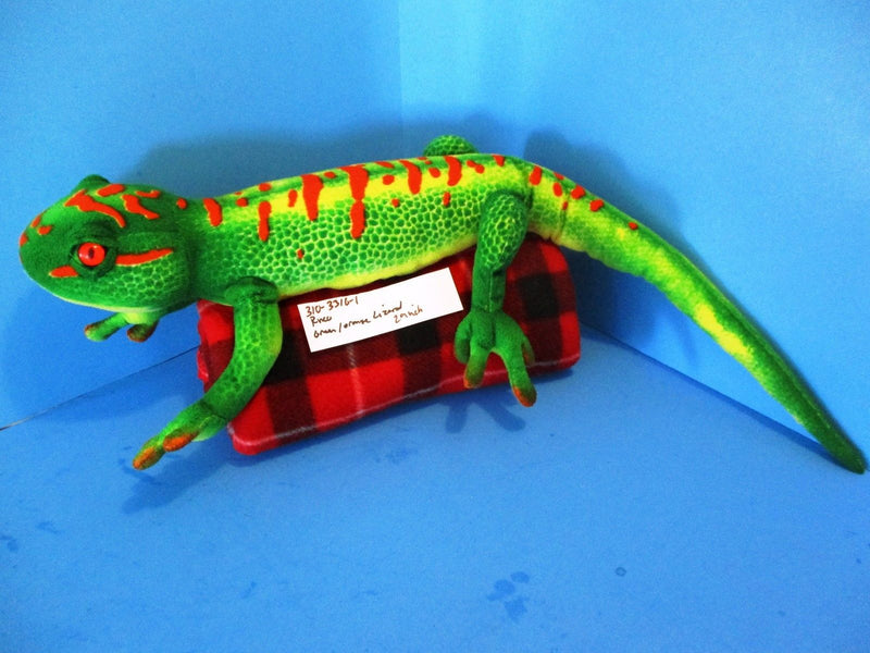 Wildlife Tree Floppy Zoo Green Day Gecko Lizard Plush