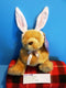 American Greetings Soft Touch Brown Bear in Bunny Ears Plush