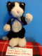 Boyd's Bears Milton R Penworthy Black and White Cat with Blue Bow 1999 Plush