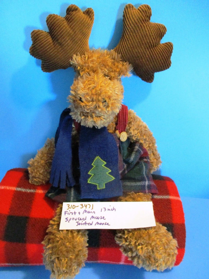 First & Main Spruced Moose Jointed Moose Beanbag Plush