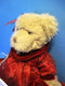 Russ Annalise Beige Teddy Bear in Red Flower Dress Plush