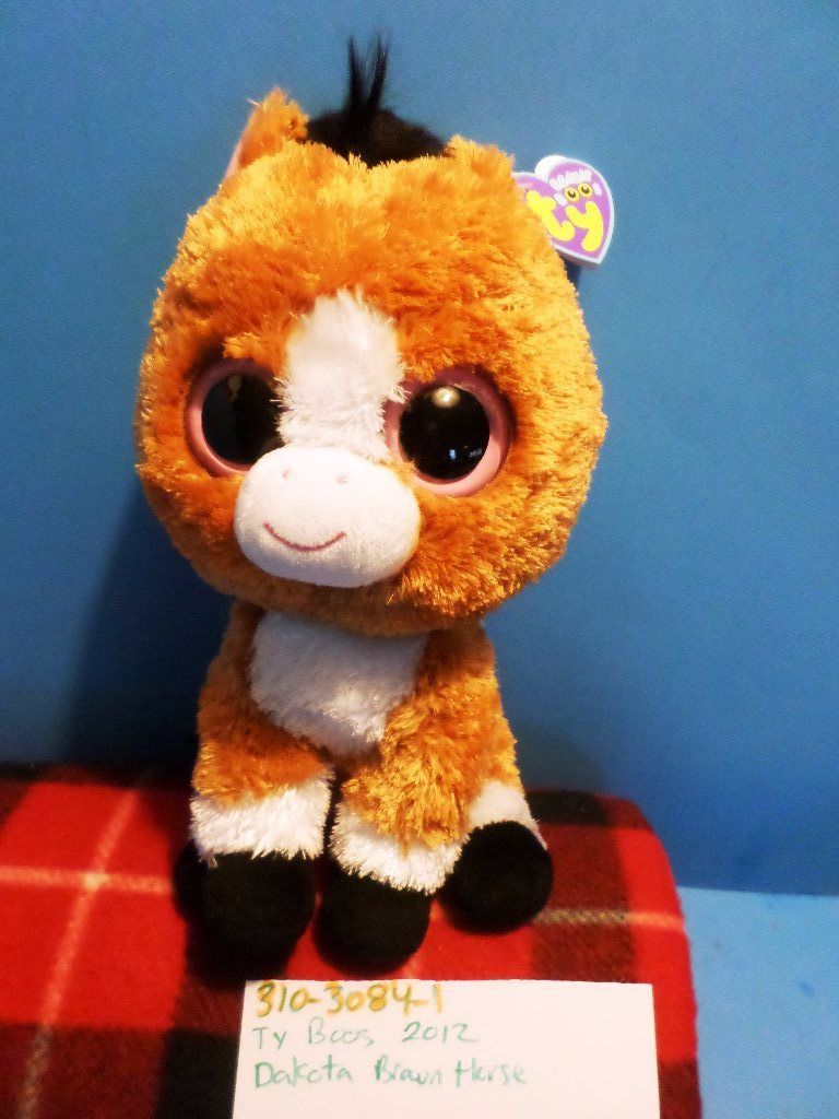 Ty Beanie Boos Dakota the Brown and White Horse 2012 Plush