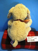 Maurices Hope Tan Beige Dog with Red Striped Bone 2012 Beanbag Plush