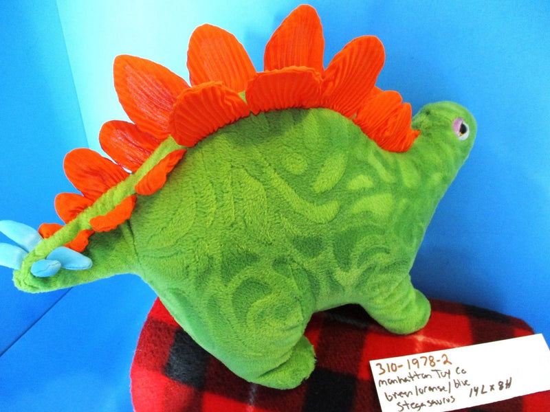 Manhattan Toy Green and Orange Stegosaurus Plush