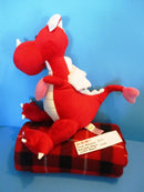 Animal Adventure Red and White Dragon With Pink Heart 2012 Plush
