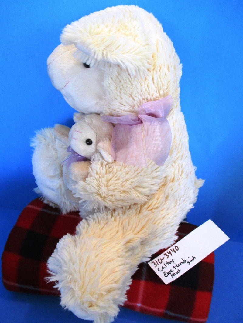 Caltoy Beige Ewe and Lamb Plush