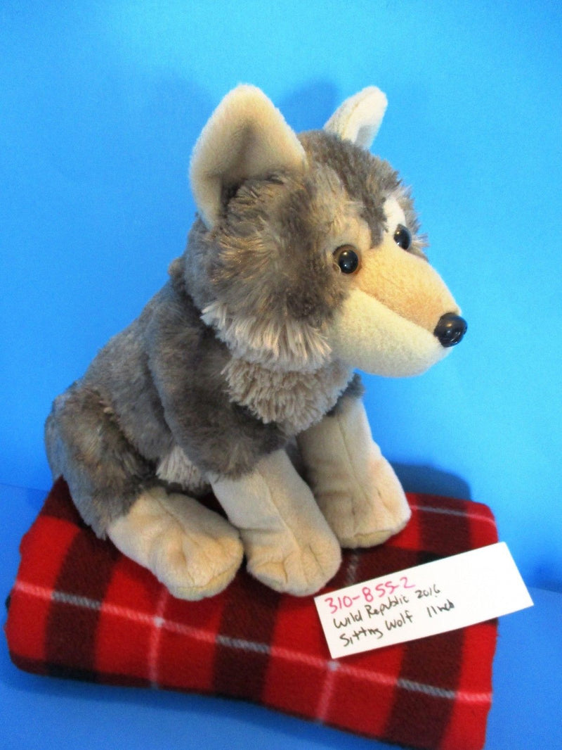Wild Republic Sitting Wolf 2016 Beanbag Plush