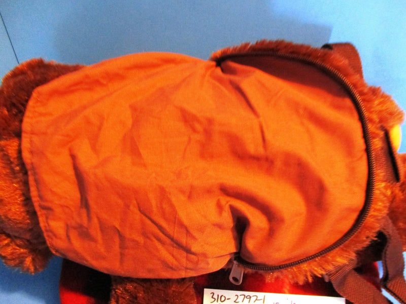 Unipak Brown Bear Plush Backpack