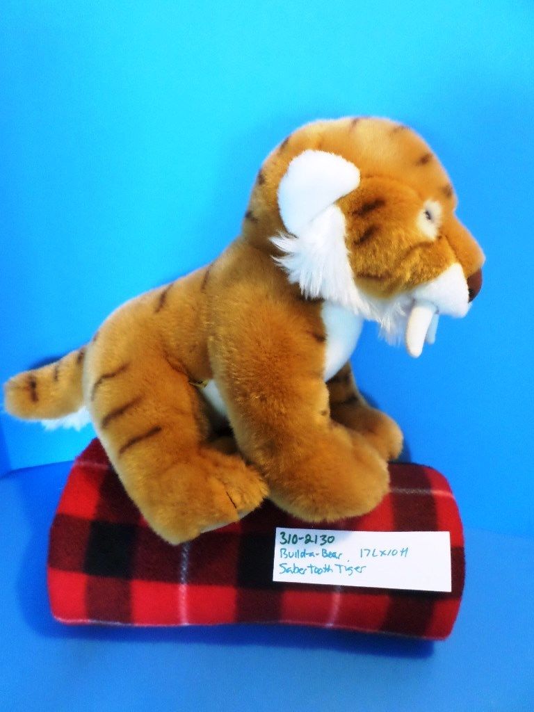 BuildABear Saber Toothed Tiger Plush Hurricane Jack Surplus