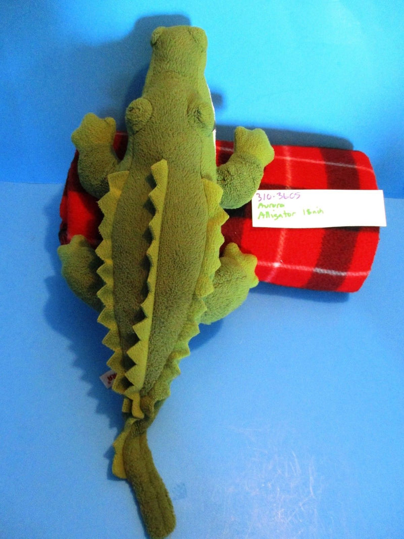 Aurora Green Alligator Beanbag Plush