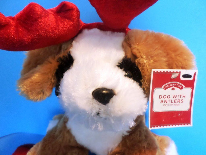 Dan Dee Collectors Choice Saint Bernard With Red Antlers Plush