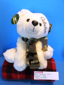 MJC Purr-fection Cabela's White Holiday Bear 2010 Beanbag Plush