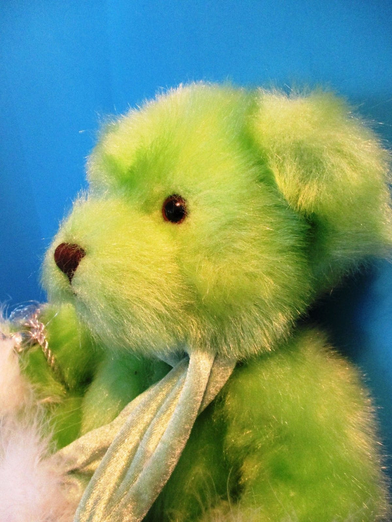 G A C Lime Green Teddy Bear 2000 Beanbag Plush