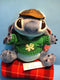 Disney Store Stitch Green Knit Snowflake Sweater and Brown Bombers Hat Plush