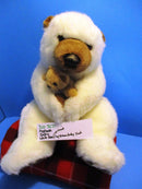 Dakin White Bear With Brown Baby Bear Plush