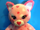 Build-A-Bear Huggable Hearts Pink Meowing Cat Plush