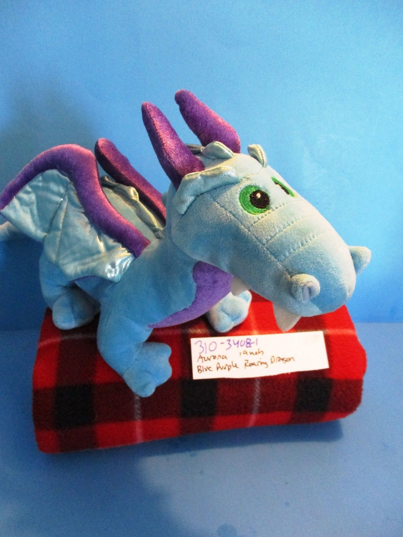 Aurora Legendary Friends Blue and Purple Roaring Dragon Plush