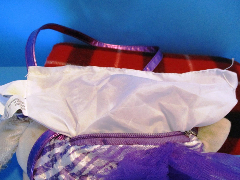 Justice Spaniel Puppy in Purple Zebra Striped Dress 2013 Purse Bag