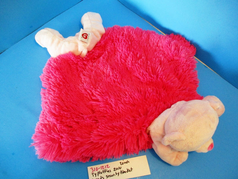 Ty Pluffies Baby Woods Pink Bear 2010 Plush Security Blanket