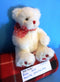 Russ Heartly White Valentines Teddy Bear Beanbag Plush