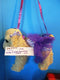 Justice Spaniel Puppy in Purple Zebra Striped Dress 2013 Purse Bag