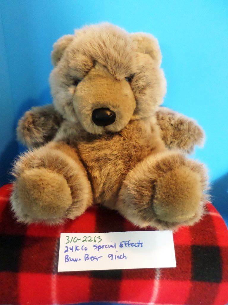 24K Polar Puff Special Effects Brown Bear 1988 Plush