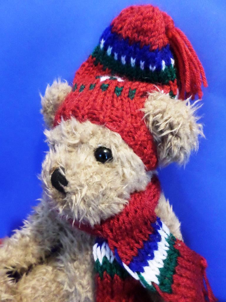 Gibson Greetings Brown Teddy Bear in Red Hat and Scarf 1996 Plush