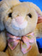 Commonwealth Tan Bunny Rabbit With a Pink Bow 1987 Plush