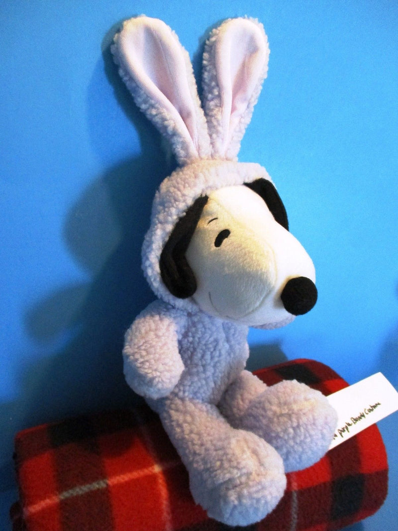 Hallmark Peanuts Snoopy in Purple Bunny Costume Beanbag Plush