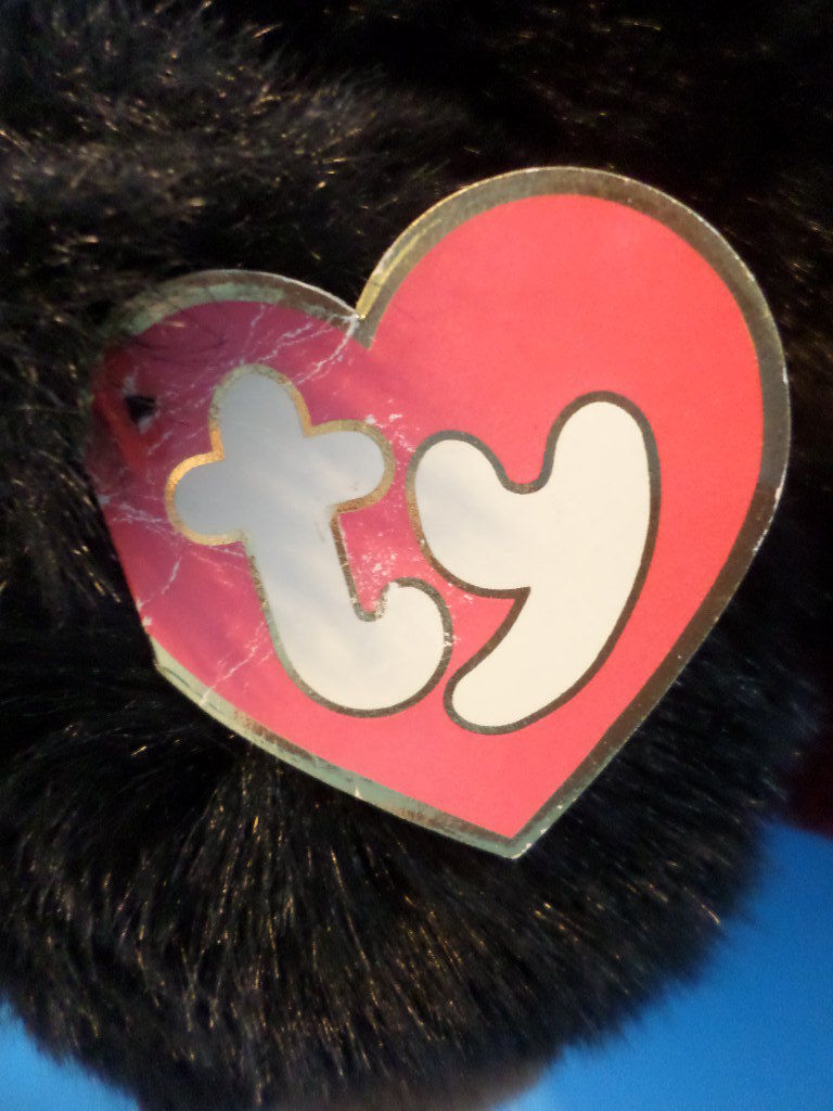 Ty Classic Shadow Black Bear 1992 Beanbag Plush