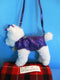 Poochie and Co. Westie Purple Sequins Plush Bag Purse